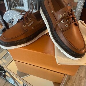 Louis Vuitton Brown Men's Boat Shoes